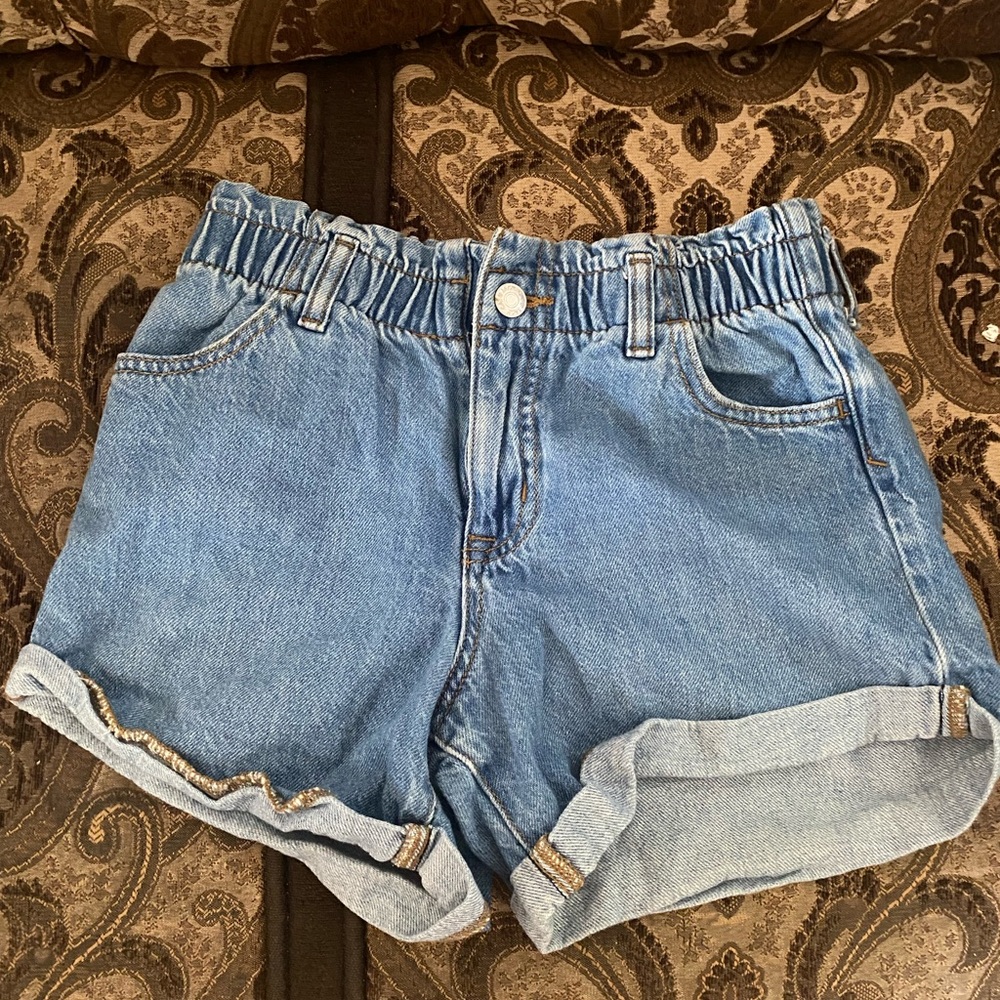 Cat & Jack Blue High-Waisted Jean Shorts